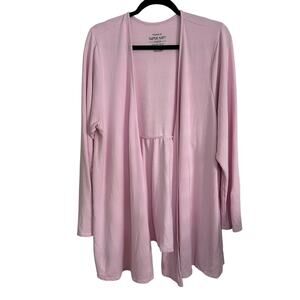 Torrid Super Soft Fleece Cardigan Pink Women's Size 3 Plus Open Front Cozy